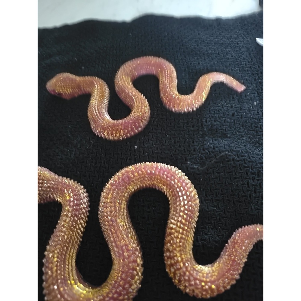 Handmade Resin Snakes Decoration Gift  Pink Gold 2 Snakes. 606 - Picture 4 of 10
